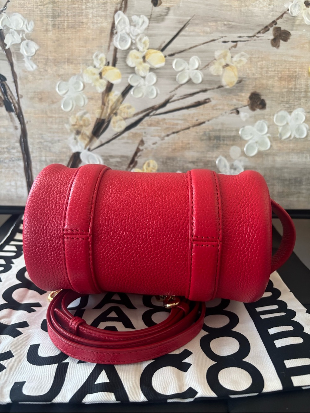 Marc Jacobs Red The Duffle Small Leather Mini Bag - Picture 8 of 12